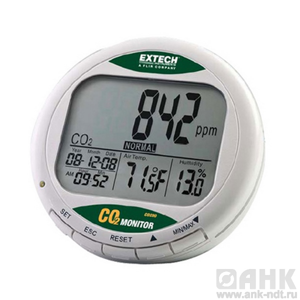 Настольный измеритель качества воздуха и концентрации углекислого газа (СО2) Extech CO200