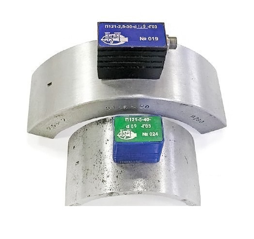 Наклонные совмещённые ПЭП П121 для контроля гибов труб