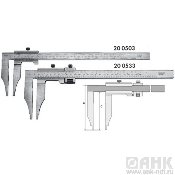 Штангенциркули Vogel односторонние для больших измерений