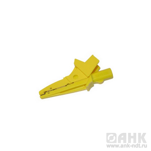 Зажим «Крокодил» изолированный жёлтый K02