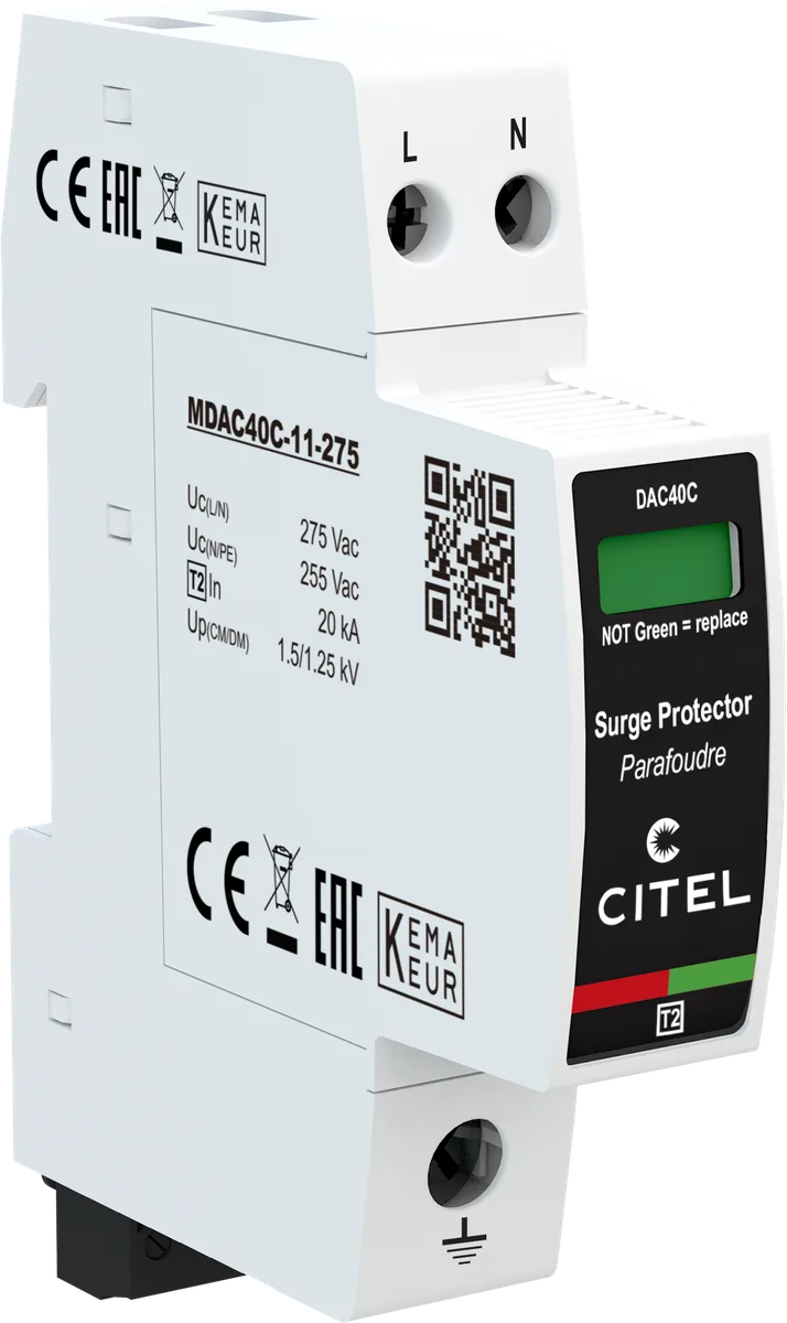 Устройство защиты от импульсных перенапряжений Citel DAC40CS-11-275 (821520221), тип 2