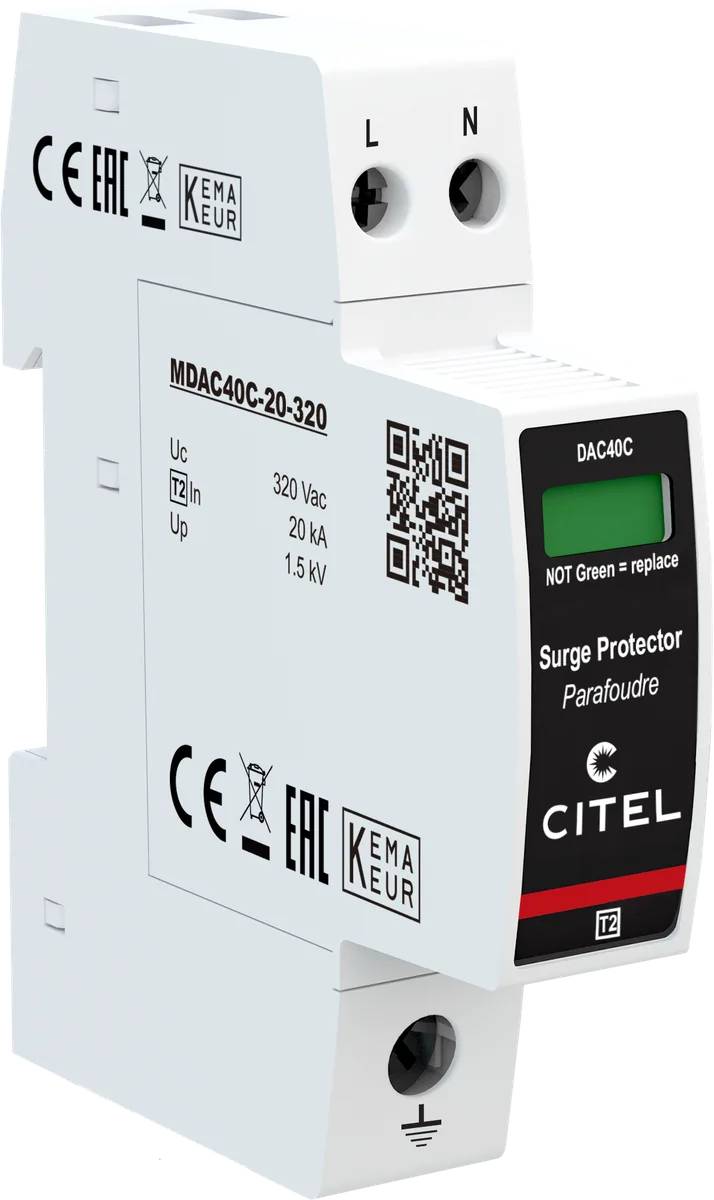 Устройство защиты от импульсных перенапряжений Citel DAC40C-20-320 (821510311), тип 2