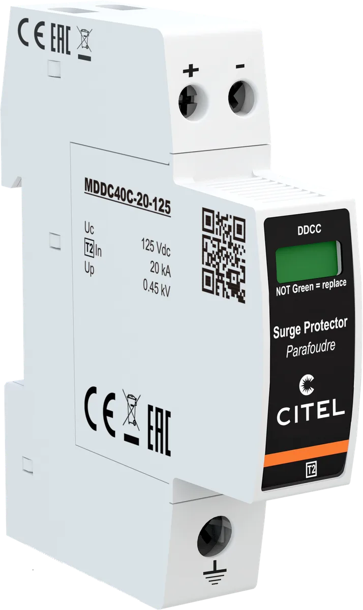 Устройство защиты от импульсных перенапряжений Citel DDC40C-20-125 (828410611), тип 2, компактный, AC/DC